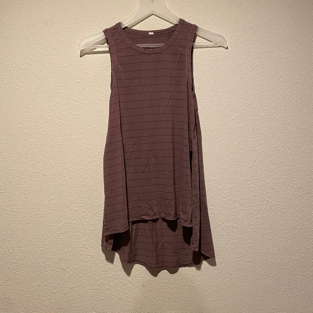 Lululemon Long for Length Tank Top Purple Eggplant Size Small
